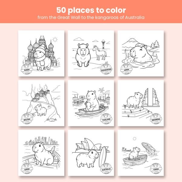 Cappy's World Tour Asia & Oceania b2_2_pages.jpg Cappy's World Tour Asia & Oceania coloring book for kids