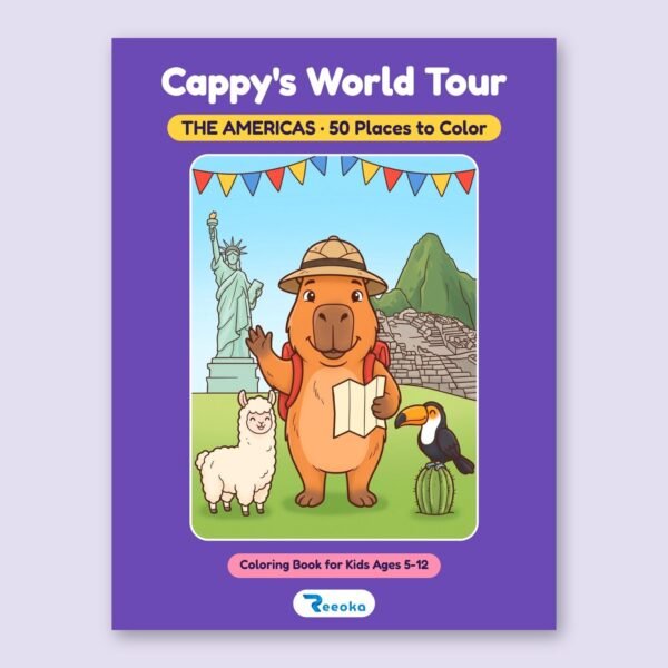 Cappy's World Tour The Americas coloring book for kids