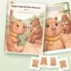Capy's Special Five Minutes printable book shown with real pages from inside, by Reeoka